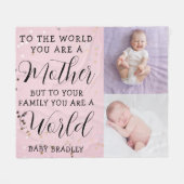 Couverture Polaire Bébé fille Première année Photo Collage Keepsaké r (Devant (Horizontal))