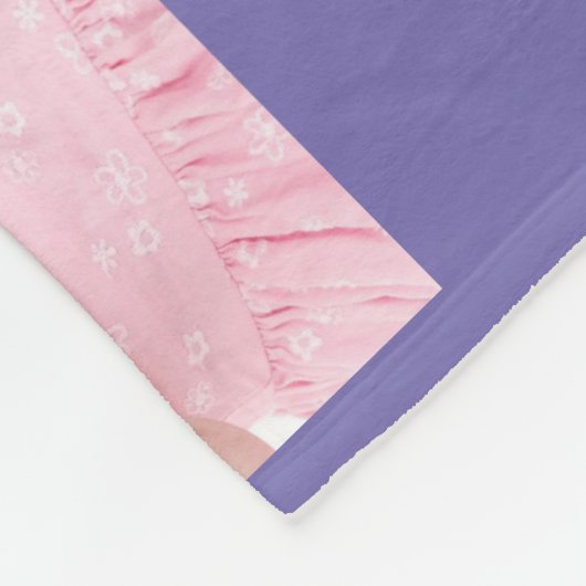 Couverture Polaire Bébé fille Première année Photo Collage Purple mig (Coin)