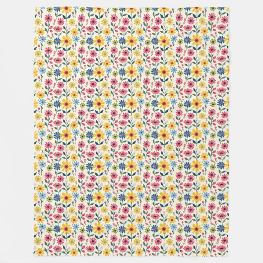 Couverture Polaire Bébé Fleur (Devant)