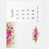 Couverture Polaire Bébé floral clair 1ère année Jalon   (Devant)