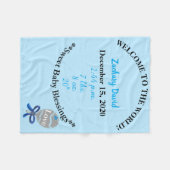 Couverture Polaire Bébé Garçon Bleu Rattle Blanche polaire (Devant (Horizontal))