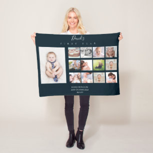Couverture Polaire Bébé Garçon Première année Collage photo Keep