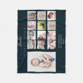 Couverture Polaire Bébé Garçon Première année Collage photo Keepsaké  (Devant)