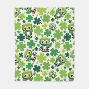 Couverture Polaire Bébé Hibou Mignon St Patrick Dessin Animé