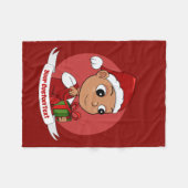 Couverture Polaire Bébé hispanique mignon avec dessin animé casquette (Devant (Horizontal))