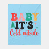 Couverture Polaire Bébé il fait froid dehors (Devant)