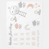 Couverture Polaire Bébé Jalon Blanket Pathway vers la Lune (Devant)