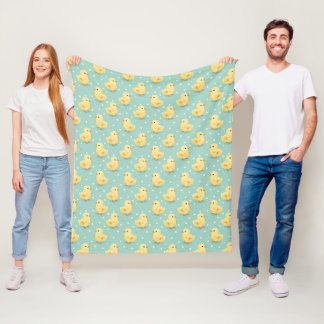 Couverture Polaire Bébé Jaune mignonne Canard Enfants Motif de chambr