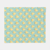 Couverture Polaire Bébé Jaune mignonne Canard Enfants Motif de chambr (Devant (Horizontal))