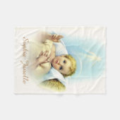 Couverture Polaire Bébé Jésus dans le halo brillant d'étoile de (Devant (Horizontal))