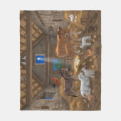 Couverture Polaire Bébé Jésus Manger Nativité de Noël (Devant)