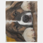 Couverture Polaire Bébé mignon chiot (Devant)