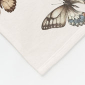 Couverture Polaire Bébé mignon Fille Monogramme Nom Broussette Papill (Coin)