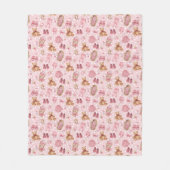 Couverture Polaire Bébé mignon fille Motif Teddy Bear Toys Accessoire (Devant)