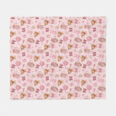 Couverture Polaire Bébé mignon fille Motif Teddy Bear Toys Accessoire (Devant (Horizontal))