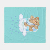 Couverture Polaire Bébé mignon GARDE Godson Nounours Fleece personnal (Devant (Horizontal))