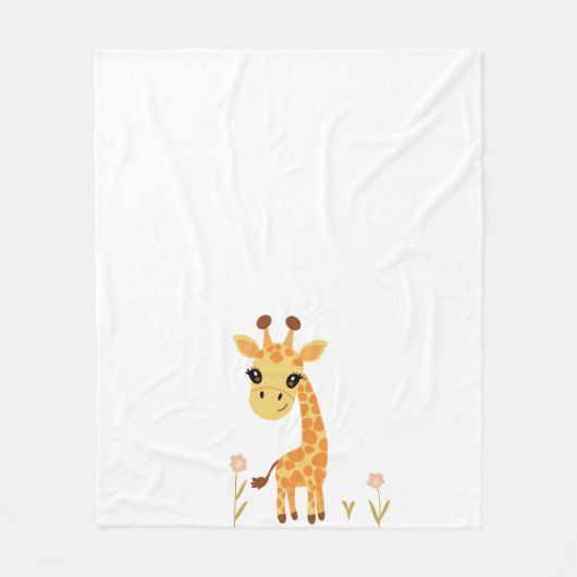 Couverture Polaire Bébé mignon Giraffe Boho (Devant)