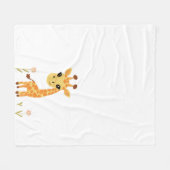 Couverture Polaire Bébé mignon Giraffe Boho (Devant (Horizontal))