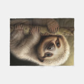 Couverture Polaire Bébé mignon Sloth Souriant Faune Nature Animal (Devant (Horizontal))