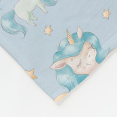 Couverture Polaire Bébé mignon Unicorn rose bleu pastel Nursery Child (Coin)