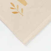 Couverture Polaire Bébé mignon Zoo Animaux Personnalisé Nom Beige (Coin)