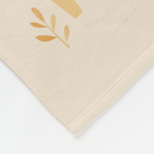 Couverture Polaire Bébé mignon Zoo Animaux Personnalisé Nom Beige (Coin)