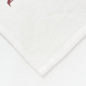 Couverture Polaire Bébé Mois Rouge Floral Monogrammé Bébé (Coin)