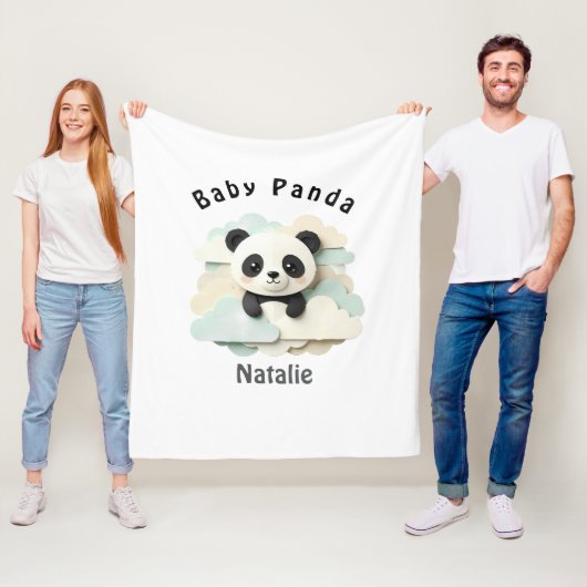 Couverture Polaire Bébé Panda plié | Origami mignon (En situation)