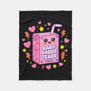 Couverture Polaire Bébé papa larmes kawaii boîte de jus mignonne drôl