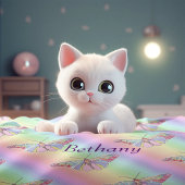 Couverture Polaire Bébé papillons