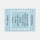 Couverture Polaire Bébé personnalisé, avec prière nocturne (Psaume 4: (Devant (Horizontal))