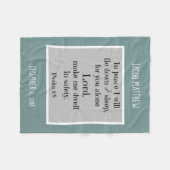 Couverture Polaire Bébé personnalisé, avec prière nocturne (Psaume 4: (Devant (Horizontal))