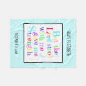 Couverture Polaire Bébé personnalisé, avec verse de Timothy (arc-en-c (Devant (Horizontal))