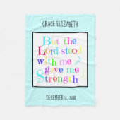 Couverture Polaire Bébé personnalisé, avec verse de Timothy (arc-en-c (Devant)