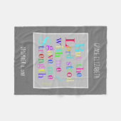 Couverture Polaire Bébé personnalisé, avec verse de Timothy (arc-en-c (Devant (Horizontal))