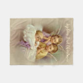 Couverture Polaire Bébé personnalisé d'anges d'ange gardien en nuage (Devant (Horizontal))
