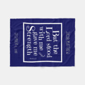 Couverture Polaire Bébé personnalisé, Verse de Timothy, bleu marine (Devant (Horizontal))