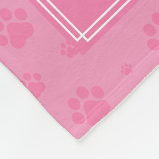 Couverture Polaire Bébé Pis Rose Monogramme Pet Fleece Blanket (Coin)