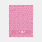 Couverture Polaire Bébé Pis Rose Monogramme Pet Fleece Blanket (Devant)