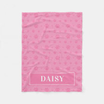 Bébé Pis Rose Monogramme Pet Fleece Blanket