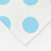 Couverture Polaire Bébé pois bleu et blanc (Coin)