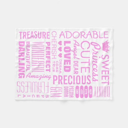 Couverture Polaire Bébé Princesse Blanche polaire (Devant (Horizontal))