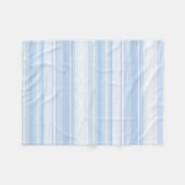 Couverture Polaire Bébé rayures bleues (Devant (Horizontal))
