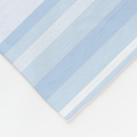 Couverture Polaire Bébé rayures bleues (Coin)