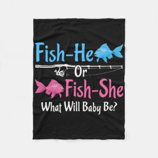 Couverture Polaire Bébé révélation du sexe Poisson-il ou Poisson-elle