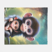 Couverture Polaire Bébé singes (Devant (Horizontal))