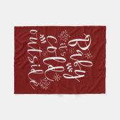 Couverture Polaire Bébé Son Froid Dehors Joli Noël Rouge & Blanc (Devant (Horizontal))