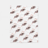 Couverture Polaire Bébé sur la cigogne (Devant)