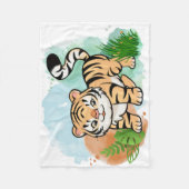 Couverture Polaire Bébé Tigre (Devant)