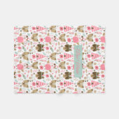 Couverture Polaire Bébé tribal mignon d'animaux (Devant (Horizontal))